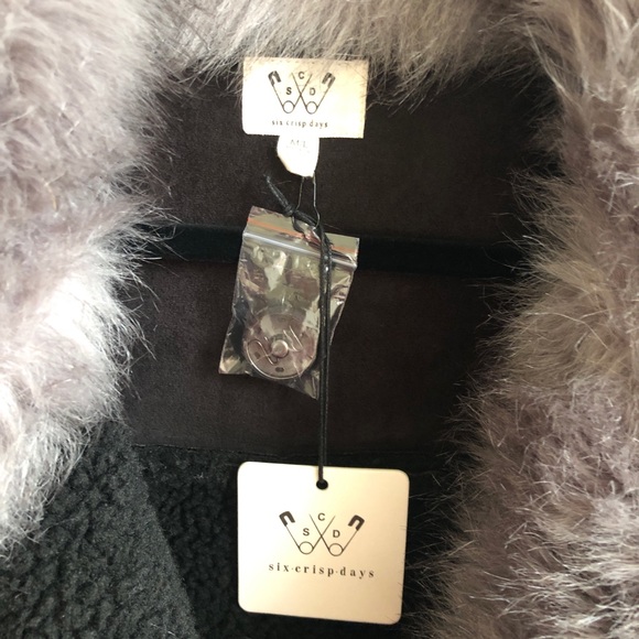 NWT Six Crisp Days Faux Fur Trim Sherpa Jacket - Picture 7 of 8